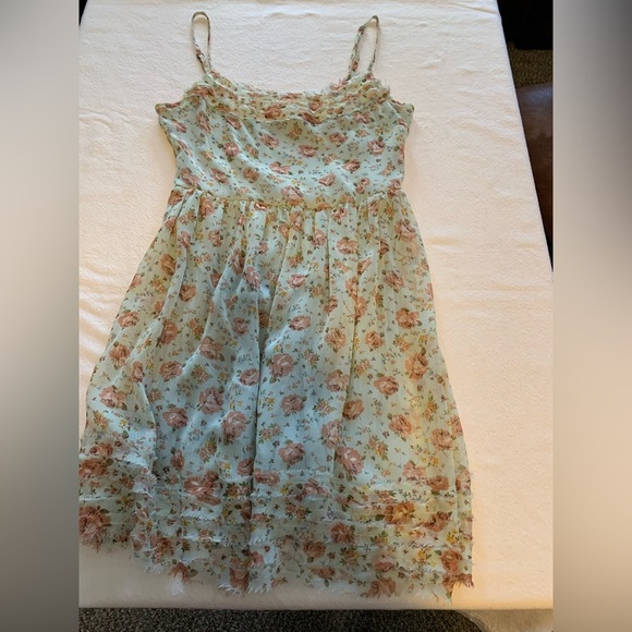 willow and clay floral summer dress flowy sheer w/ lining coquette girl feminine - Picture 1 of 13